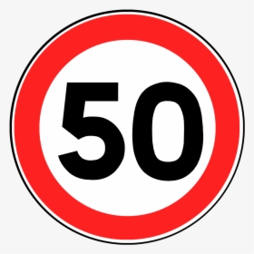 50 Speed Limit Sign Png, Transparent Png, Transparent PNG