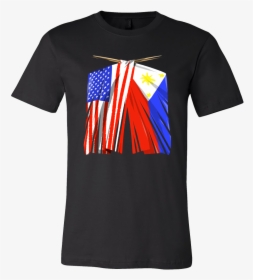 Philippines Flag T-shirt Filipino American Flag Tee - Italian Halloween, HD Png Download, Transparent PNG