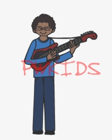 Children Playing Guitar Clipart - Cartoon, HD Png Download, Transparent PNG