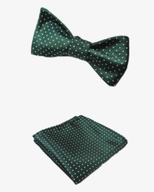Green And White Polka Dot Bow Tie And Pocket Square - Polka Dot, HD Png Download, Transparent PNG