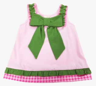 Pink Green Bow Tank - One-piece Garment, HD Png Download, Transparent PNG
