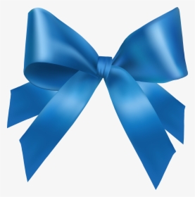 Ribbon Blue Png Png Free Download - Blue Bow Transparent Background, Png Download, Transparent PNG