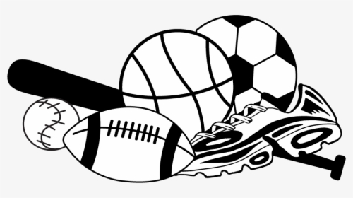 Sports Balls Clip Art Black And White Transparent Png - Sports Balls Black And White, Png Download, Transparent PNG