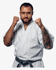 Adult Man With Fists Raised In A Defensive Karate Stance - Karate Stance Png, Transparent Png, Transparent PNG
