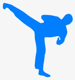 Blue Karate Svg Clip Arts - Kick Boxing Clipart, HD Png Download, Transparent PNG