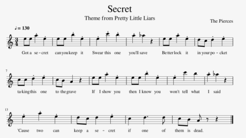 Pretty Little Liars Piano Notes, HD Png Download, Transparent PNG