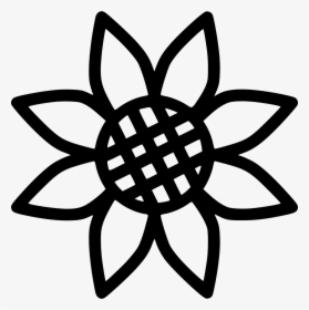 Sunflower Flower Garden Gardening - Black And White Sunflower, HD Png Download, Transparent PNG