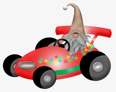 Scandia Gnome, Christmas Gnome In Racecar, Window, - Mario Kart Cars Clip Art, HD Png Download, Transparent PNG