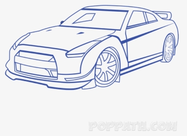 How To Draw A Race Car Pop Path - Car Drawing Png, Transparent Png ,  Transparent Png Image - PNGitem