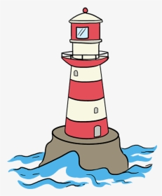 Transparent Lighthouse Png - Drawing Of A Lighthouse, Png Download, Transparent PNG