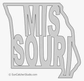 Missouri Map Shape Text, Outline Scalable Vector Graphic - Poster, HD Png Download, Transparent PNG