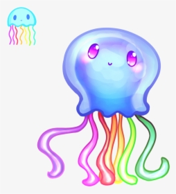 Flyingpings 296 47 Abicat3043 By Flyingpings - Cartoon Jelly Fish With Colorful, HD Png Download, Transparent PNG