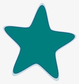 Blue Green Star Svg Clip Arts - Blue Star Clipart Free, HD Png Download, Transparent PNG