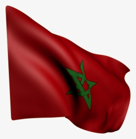 Flag, Morocco, Wave, Red, Green, Star - Flag Drapeau Maroc Png, Transparent Png, Transparent PNG