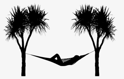 Hammock , Png Download - Palm Tree Hammock Silhouette, Transparent Png, Transparent PNG