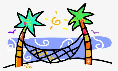 Vector Illustration Of Arecaceae Palm Trees With Hammock - Wave, HD Png Download, Transparent PNG