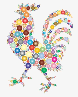 Chanticleer - Colorful Rooster Clipart, HD Png Download, Transparent PNG