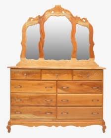 Natural Cedar 9 Drawer Dresser - 9 Drawer Dresser With 3 Mirror, HD Png Download, Transparent PNG