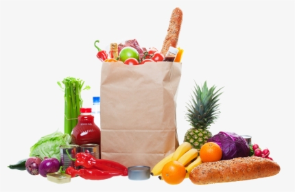 Food Bag Png Hd Free Image - Bag Of Groceries Png, Transparent Png, Transparent PNG