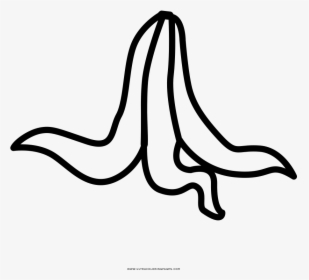 Transparent Banana Peel Png - Colouring Pages Of Banana Peel, Png Download, Transparent PNG