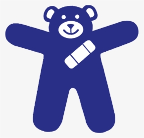 The Symbol A Blue Teddy Bear With A Bandage Over Its - Child Abuse Clipart Png, Transparent Png, Transparent PNG