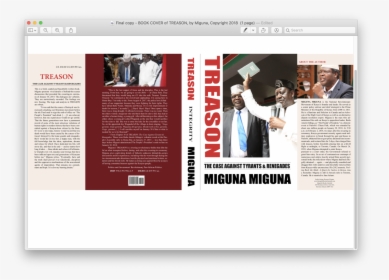 Miguna Miguna Treason, HD Png Download, Transparent PNG