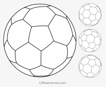Soccer Ball Football Clipart Vectors Free Vector Art - Soccer Ball Out Line, HD Png Download, Transparent PNG