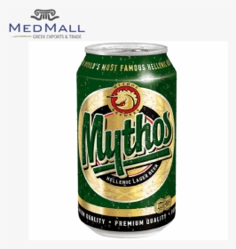 Greek Lager Beer In Metal Tin Can Packaging 4 Pack - Mythos Beer Can Size, HD Png Download, Transparent PNG