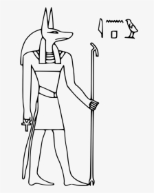 Anubis Clipart Hieroglyphics - Anubis Outline, HD Png Download, Transparent PNG