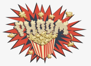 Transparent Clipart Of Popcorn - Popcorn Explosion Clipart, HD Png Download, Transparent PNG