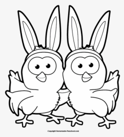 Easter Clipart Black And White - Black And White Easter Clip Art, HD Png Download, Transparent PNG