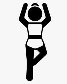 Girl Standing Up With Flexed Knee - Иконка Спорт Png, Transparent Png, Transparent PNG