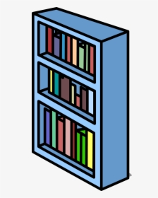 Blue Bookshelf Sprite - Bookshelf Clipart Png, Transparent Png, Transparent PNG