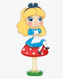 Clipart Alice In Wonderland Mushroom, HD Png Download, Transparent PNG