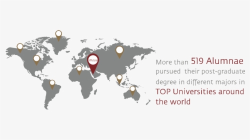 Alumni Fact 3 - World Map Grey Large, HD Png Download, Transparent PNG