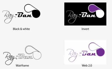 Ray Ban Logo Final B& W - Graphic Design, HD Png Download, Transparent PNG