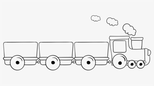 Train Clipart Black And White - Train Clipart Black And White Outline, HD Png Download, Transparent PNG