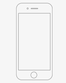 Iphone 6 Outline For Wireframe - Mobile Phone Templates Printable, HD Png Download, Transparent PNG