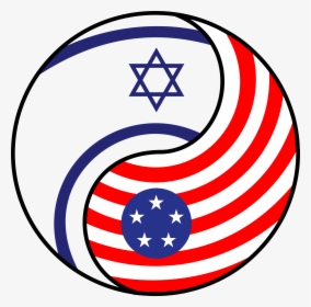 Yin Yang Israel America Clip Arts - America And Israel Png, Transparent Png, Transparent PNG