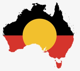 Australia With Aboriginal Flag Inside, HD Png Download, Transparent PNG