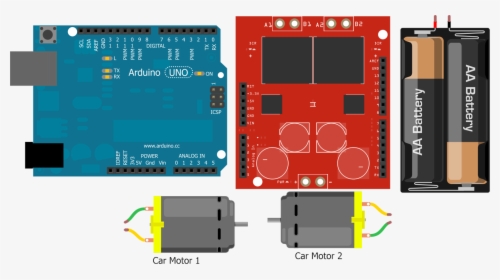 Arduino Motorshield Components - Arduino I2c Servo Controller, HD Png Download, Transparent PNG