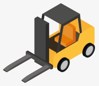 Forklift Clipart Logistics - Forklift Png Top View, Transparent Png, Transparent PNG