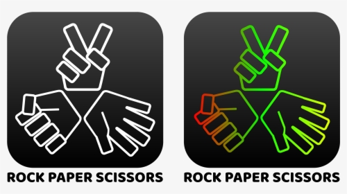 Rock Paper Scissor 1 - Scissors Paper Stone Icon, HD Png Download, Transparent PNG