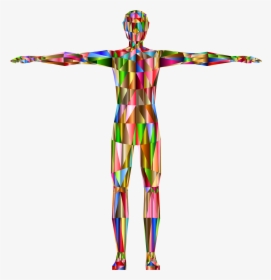 Prismatic Low Poly Human Male Variation 4 Clip Arts - Human Body Anatomy Clipart, HD Png Download, Transparent PNG