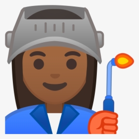 Woman Factory Worker Medium Dark Skin Tone Icon - Factory Worker Emoji, HD Png Download, Transparent PNG