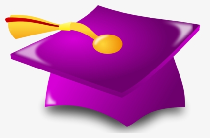 Free Vector Graduation Icon - Purple And Yellow Graduation Cap, HD Png Download, Transparent PNG
