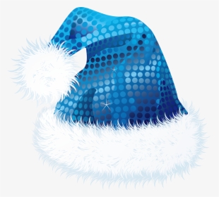 Santa Claus Christmas Hat - Blue Christmas Hat Png, Transparent Png, Transparent PNG