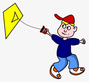 Two Boy Friends Clipart - Fly A Kite Verb, HD Png Download, Transparent PNG