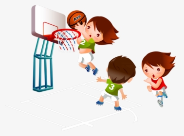 Playing Basketball Cartoon, HD Png Download, Transparent PNG