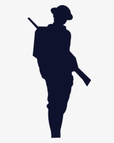 First World War United States World War I Centennial - Silhouette Of A Ww1 Soldier, HD Png Download, Transparent PNG